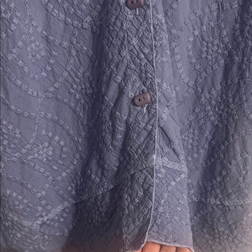 Focus Casual Life Periwinkle Textured Button Down Shirt - Picture 4 of 8